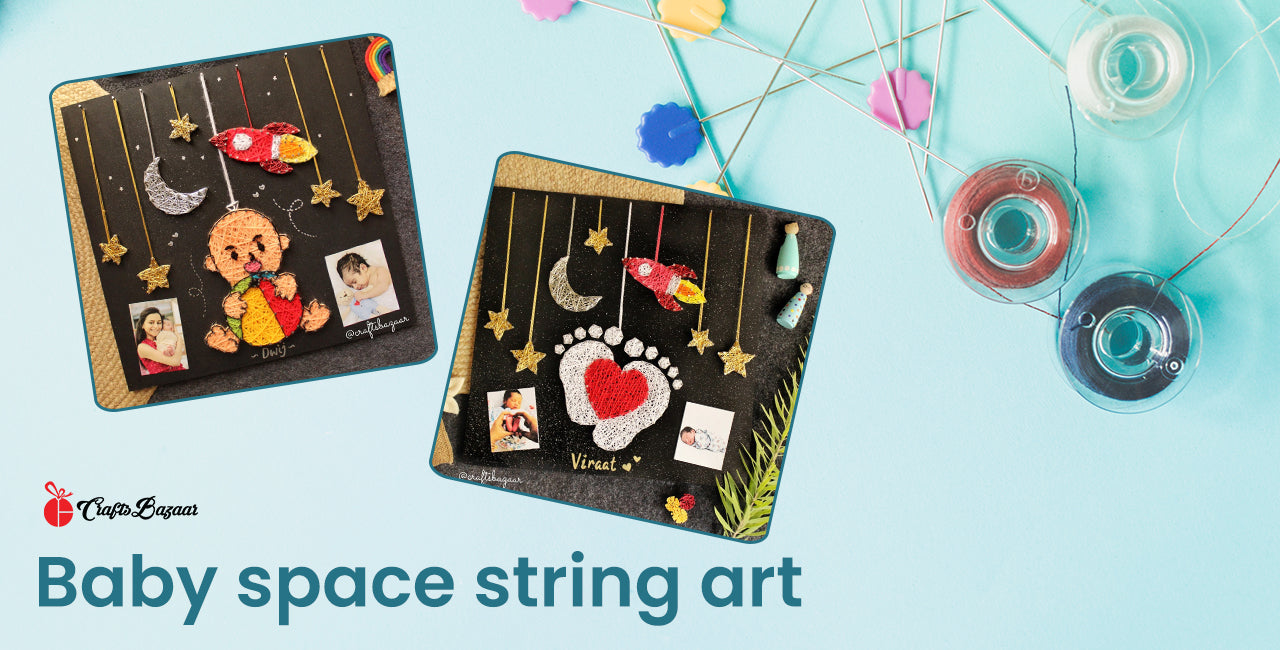 Baby space string art