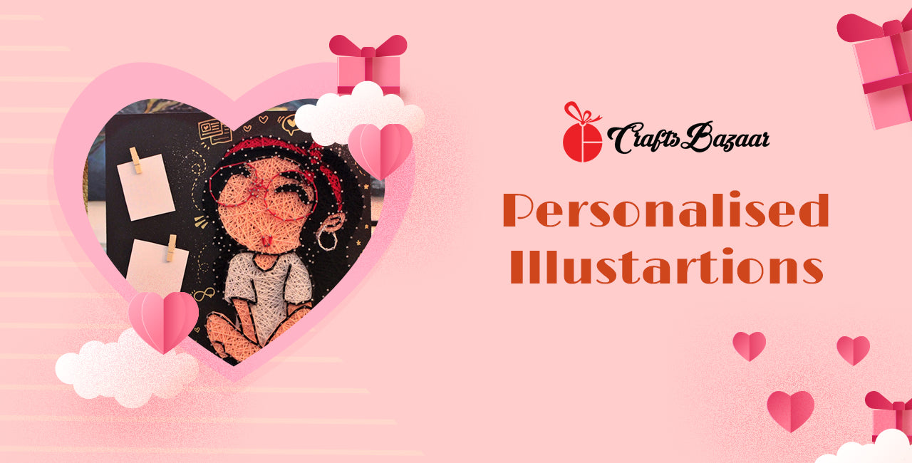 Personalised Vibrant Personality In Illustrations String Art