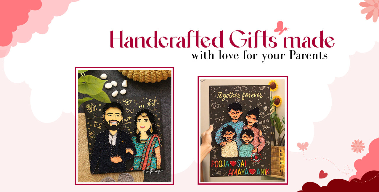 Handcrafted string art Gifts made with love for your Parents