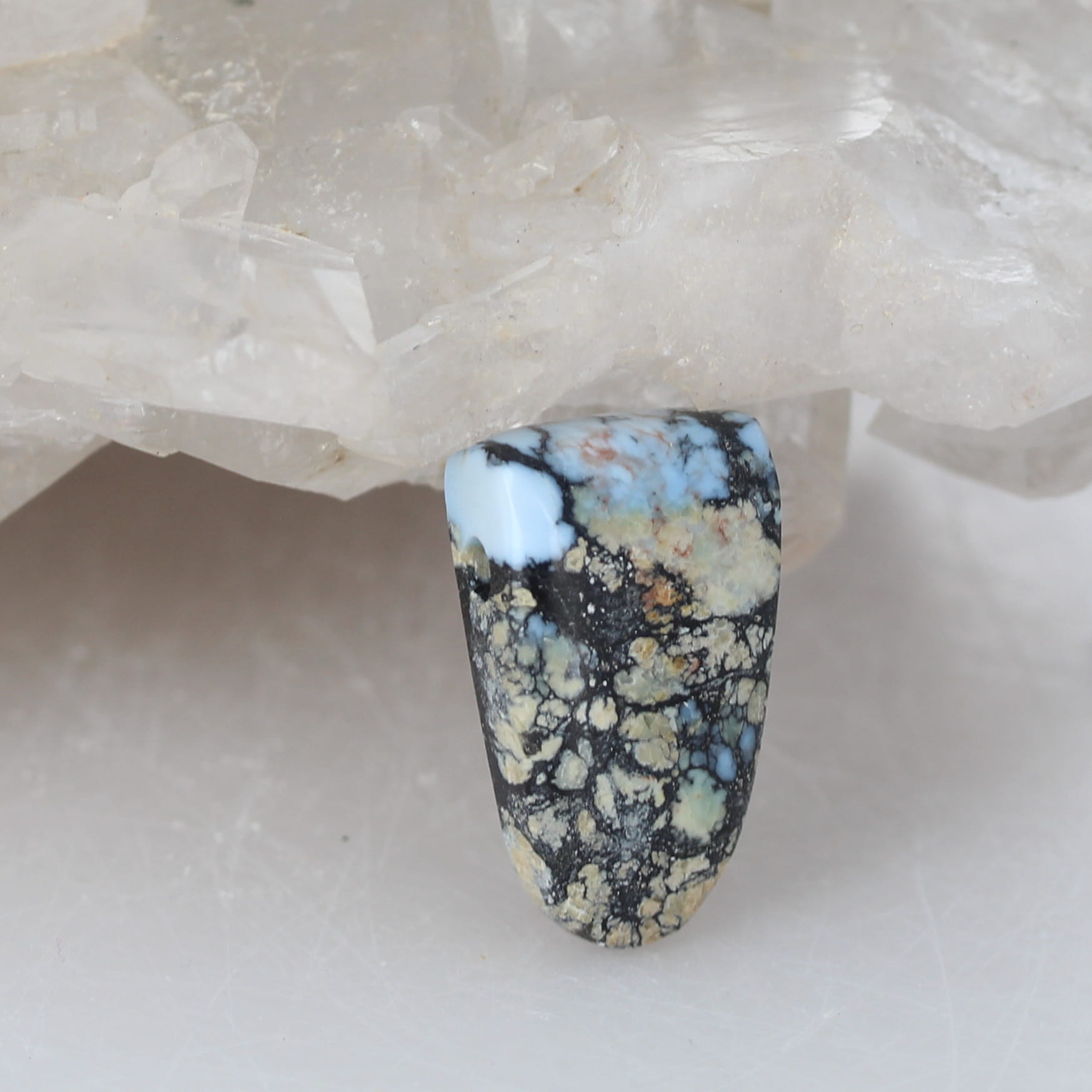 Lilac Turquoise Pendant Component 24x14mm