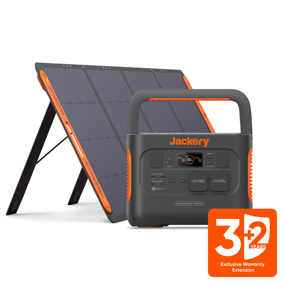 solar generator-Jackery Solar Generator 1000_2SS100 - 1*Explorer 1000 +  2*SolarSaga 100W-Power Gen USA