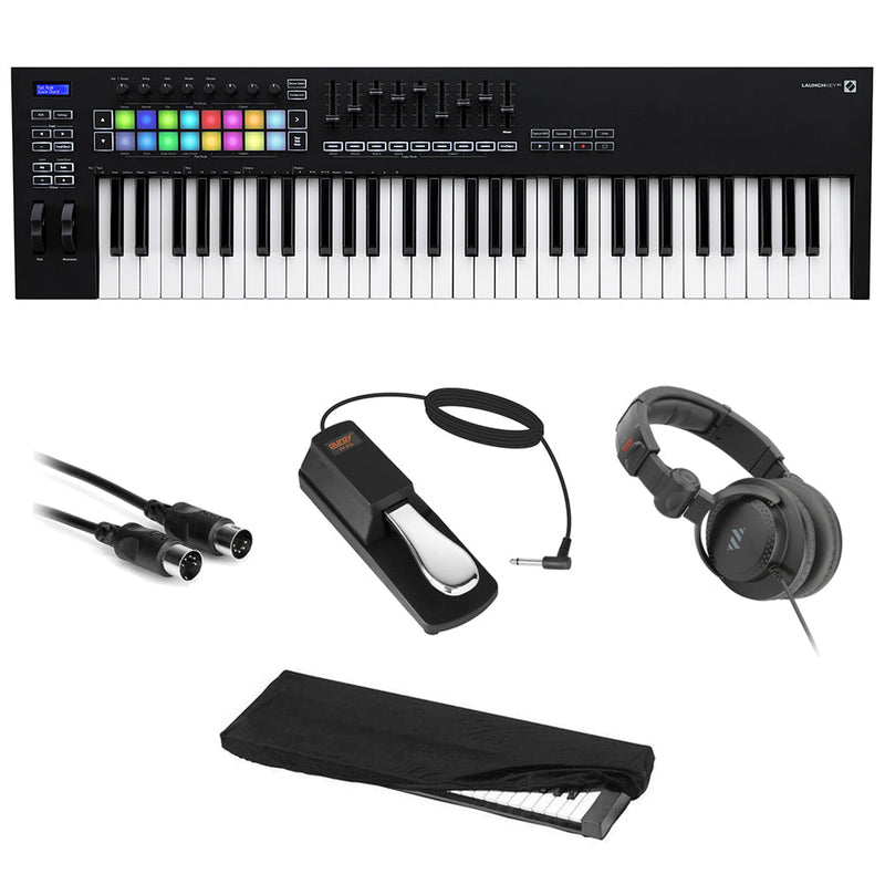 Novation Launchkey 61 MK3 USB MIDI Keyboard Controller (61-Key) Bundle