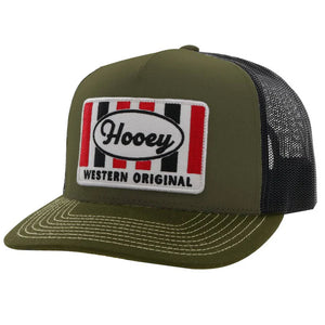 2201T OLBK - HOOEY  "SUDAN" OLIVE/BLACK SNAPBACK HAT - D & D Outfitters
