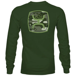 HT1557OL - HOOEY "ZENITH" OLIVE LONG SLEEVE T-SHIRT - D & D Outfitters