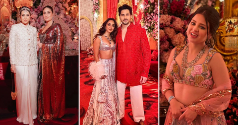 Celebrities in Sequin Outfit at Ambani's Wedding