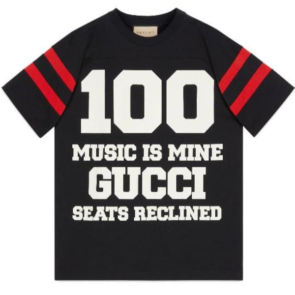 グッチ 100 コットン Ｔシャツ XL MUSIC IS MINE （76）a-