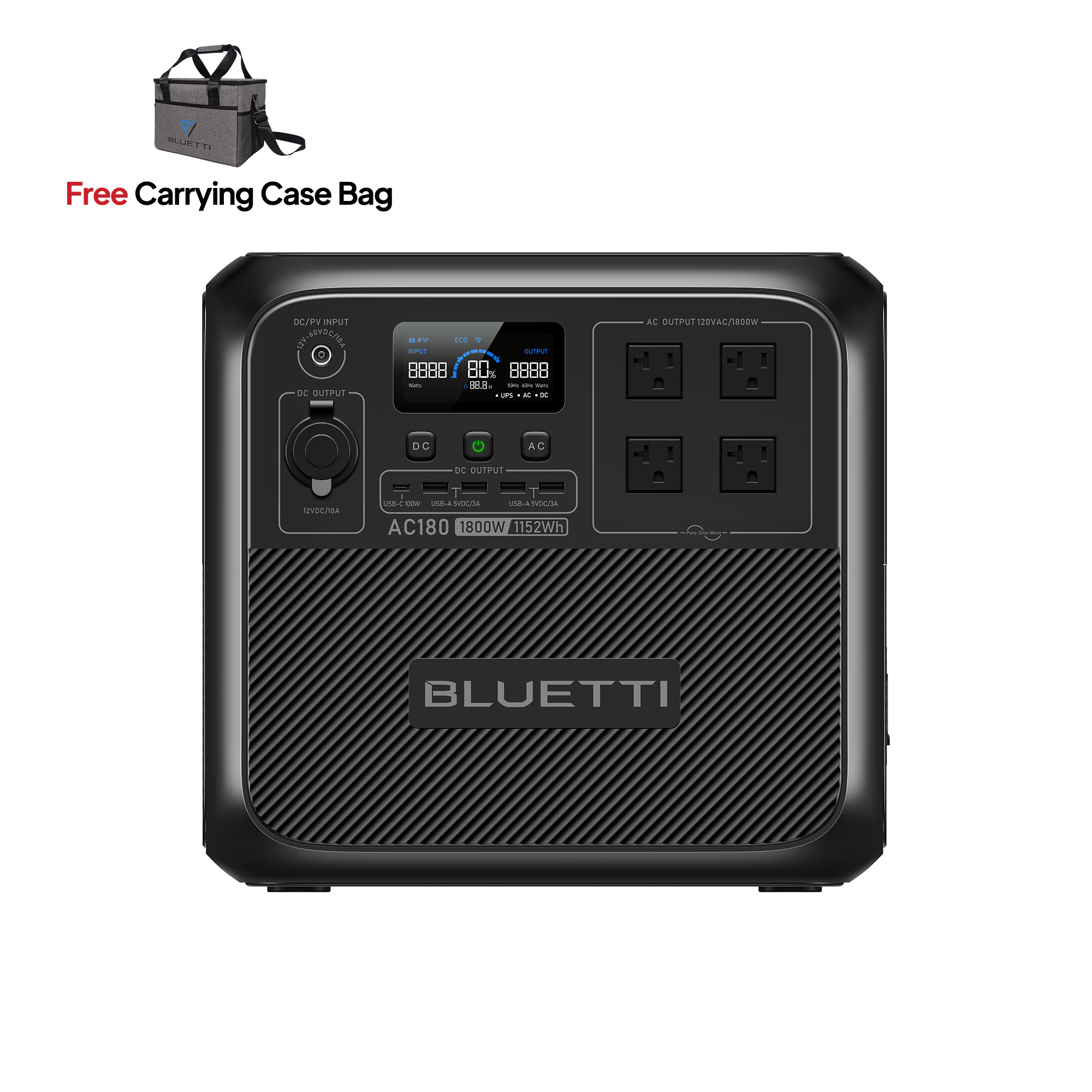 BLUETTI AC180 Solar Portable Power Station | 1,800W 1,152Wh - BLUETTI product image