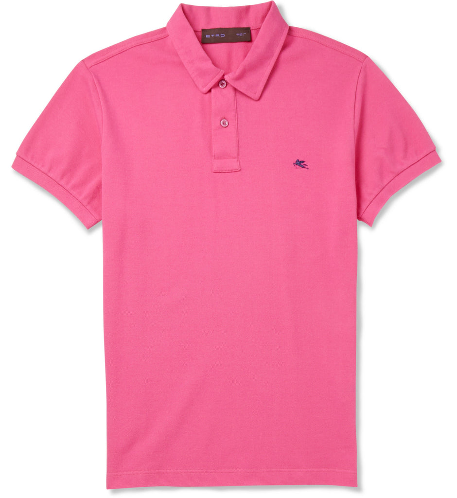 Etro Short Sleeve Polo, Pink - Baer's Den
