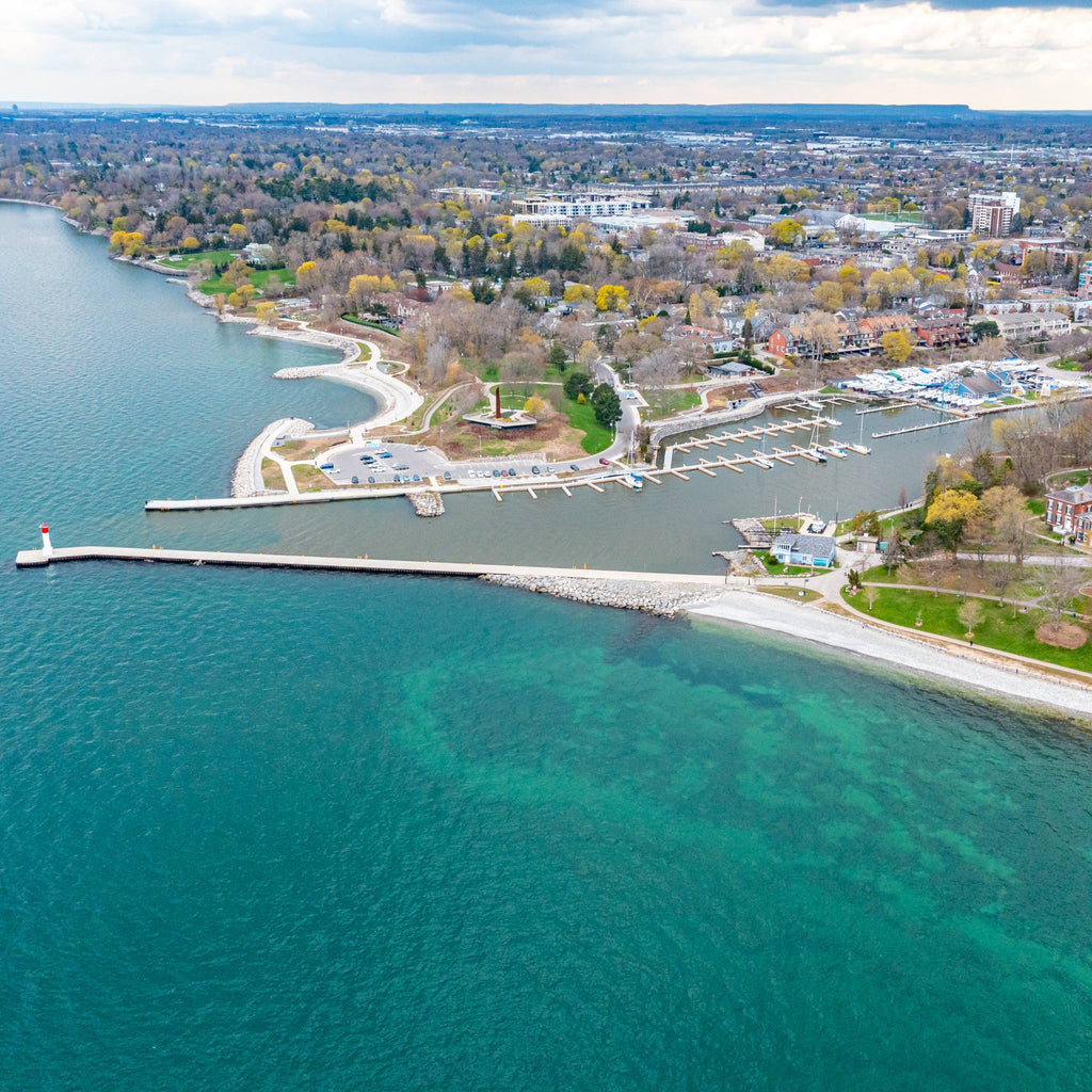 Aerial view of downtown Oakville, Ontario