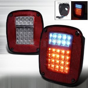 Jeep 87-06 Wrangler Led Tail Lights Red – CARRO PACIFIC
