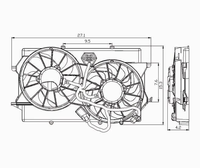 ford 05 07 ford focus 2 0 2 3l radiator condenser cooling fan assemb carro pacific ford 05 07 ford focus 2 0 2 3l radiator condenser cooling fan assembly 1 pc replacement 2005 2006 2007