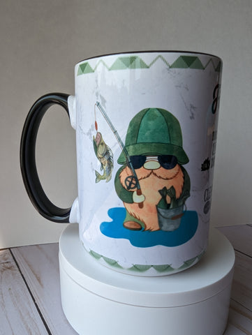 fishing gnome mug