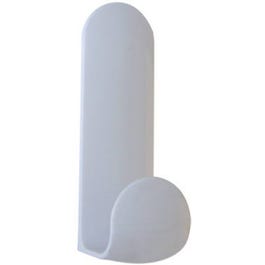 Tall Hooks, Self-Adhesive, Plastic, White, 2-Pk.