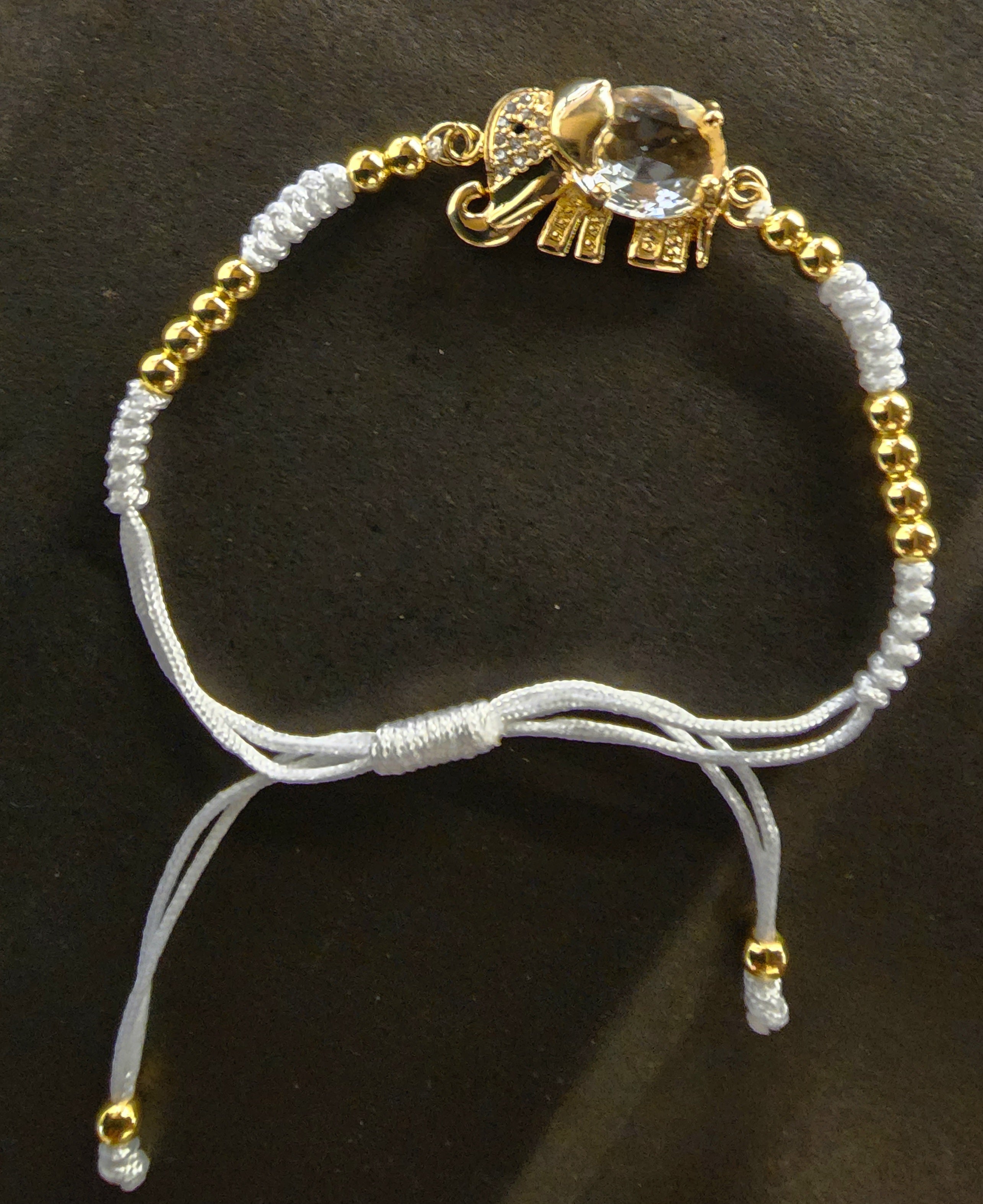 Elephant Drawstring Bracelet & Ring Set