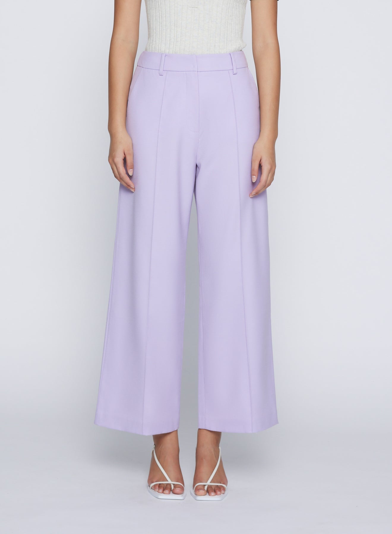 $240 Anna Quan Women's Purple Grace Ribbed Button-Front Top Size AU 6/US 2