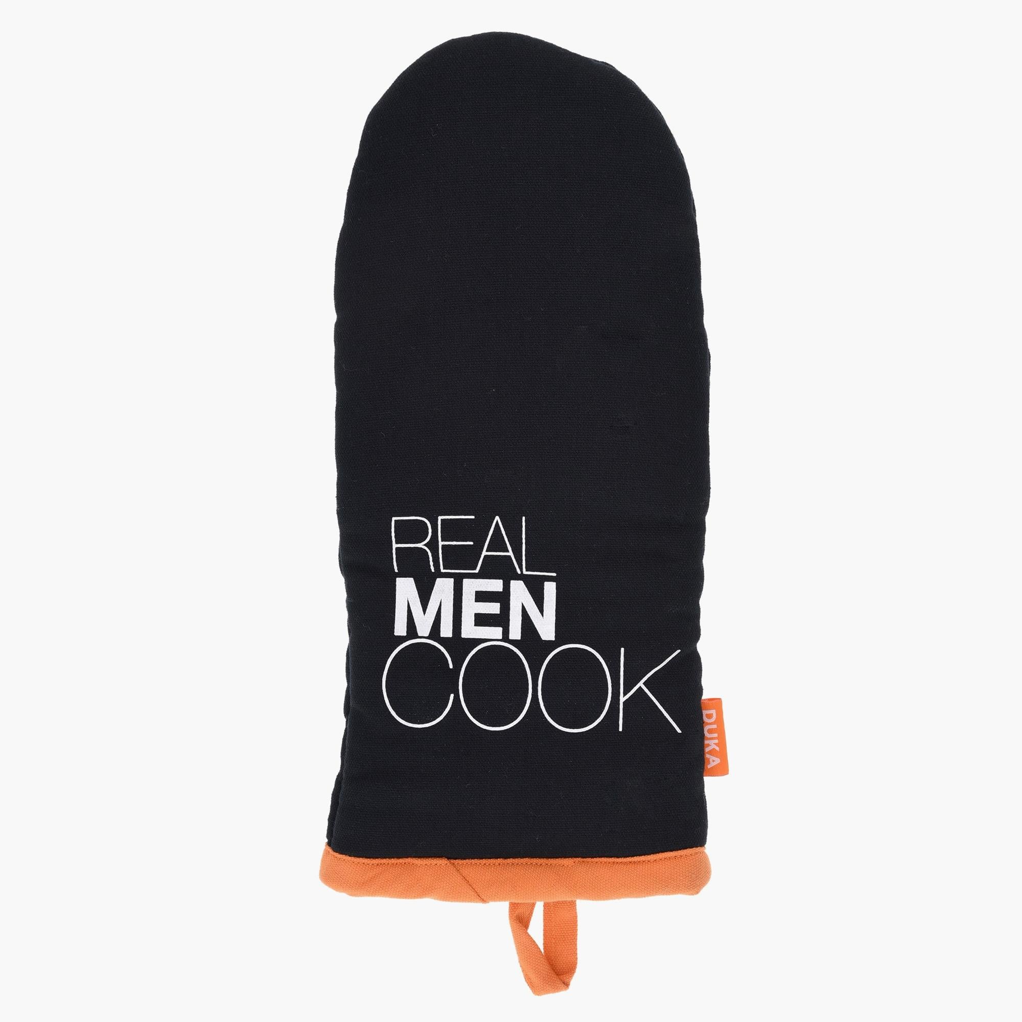 Kitchen Real Men Cook Apron and Oven Mitts Set – DUKA US