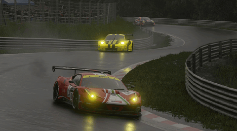 GT7 racing in the wet