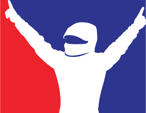 iRacing Logo red, white and blue