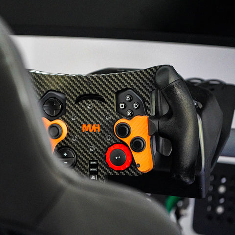 Sim racing cockpit steering wheel