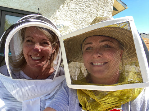 Mom and I on my first day of beekeeping