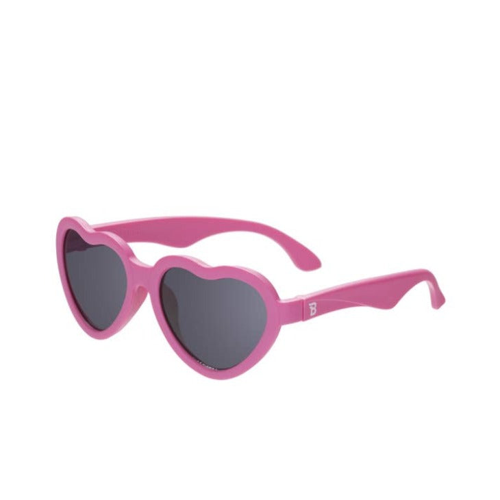 Frosted Pink Heart  Purple Polarized Mirrored Lenses – Babiators Sunglasses