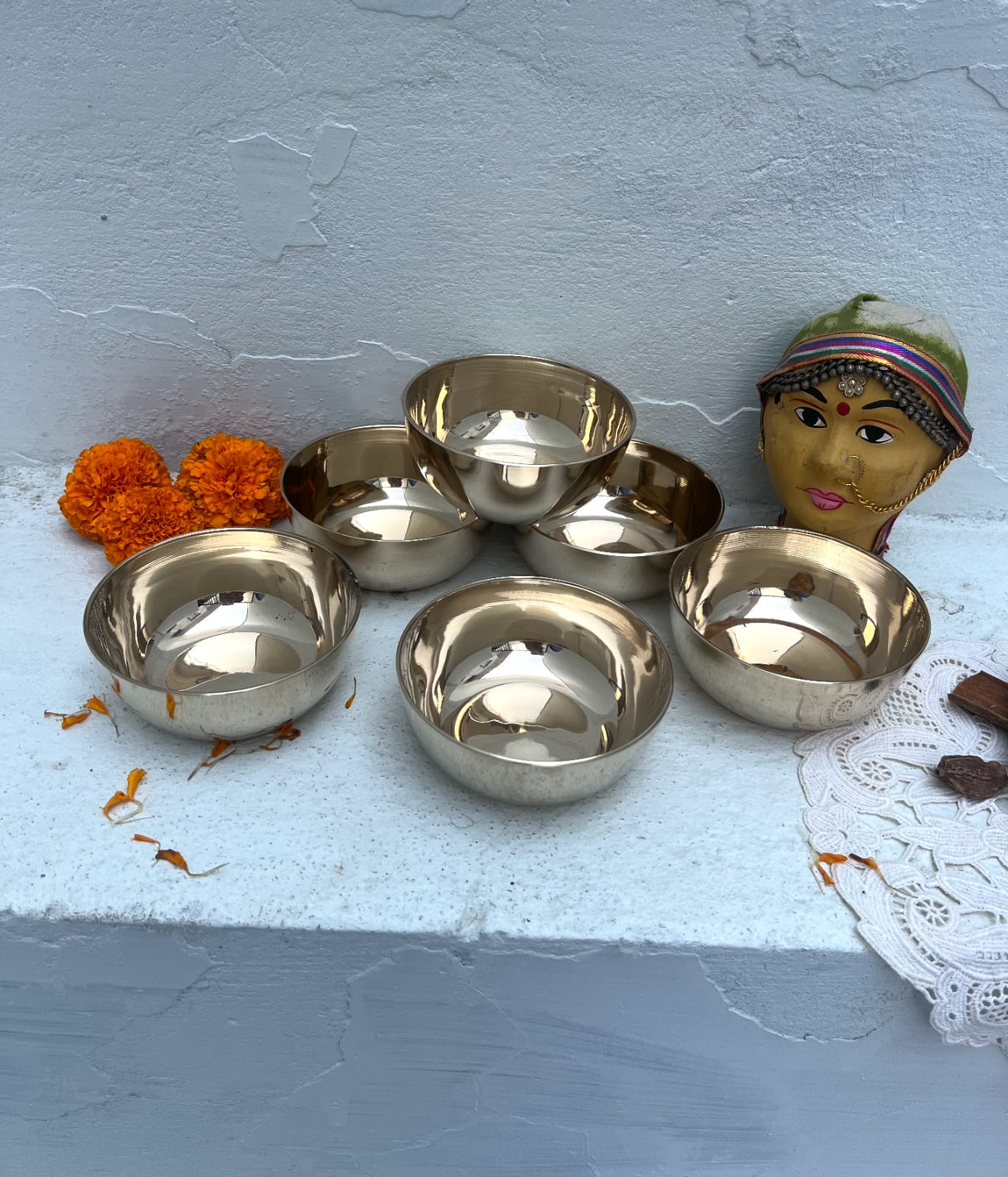 Bronze / Kansa Bowls | Kansa Katori Set of 6 Bowls