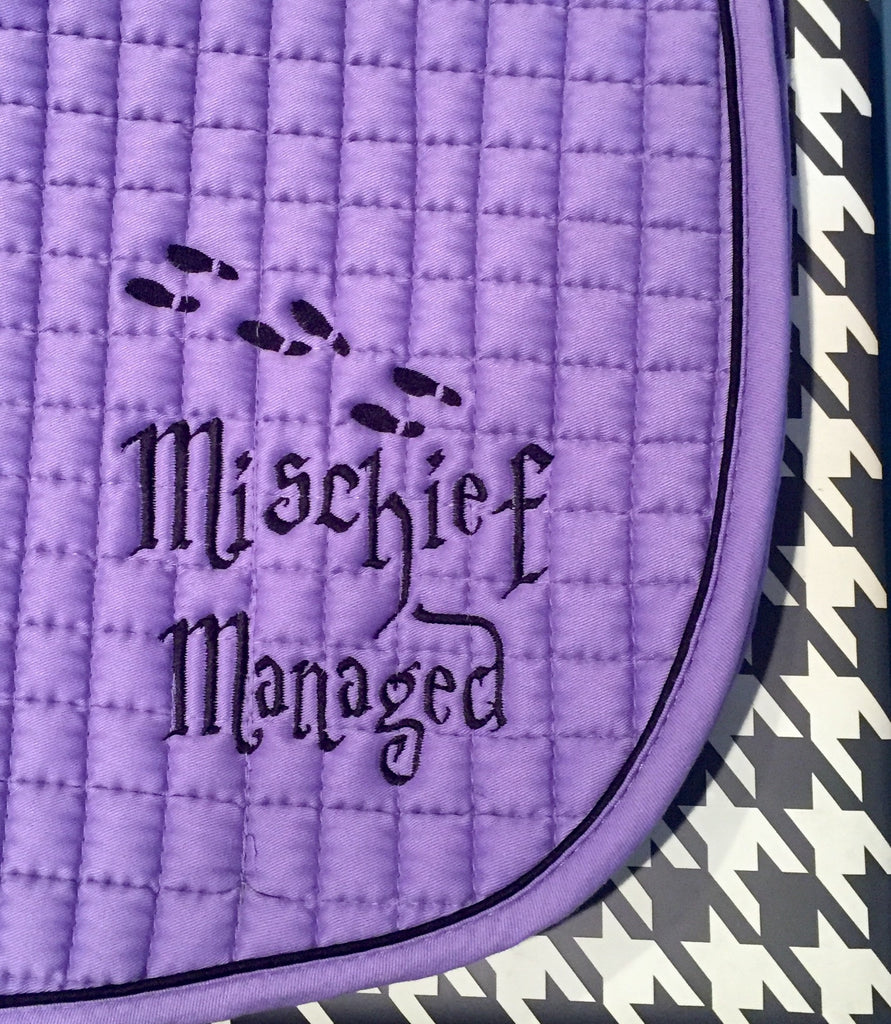 Mischief Managed Embroidered Saddle Pad A/P & Pony – The 