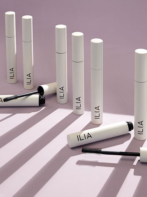 Six ILIA Mascara Wands Standing Up