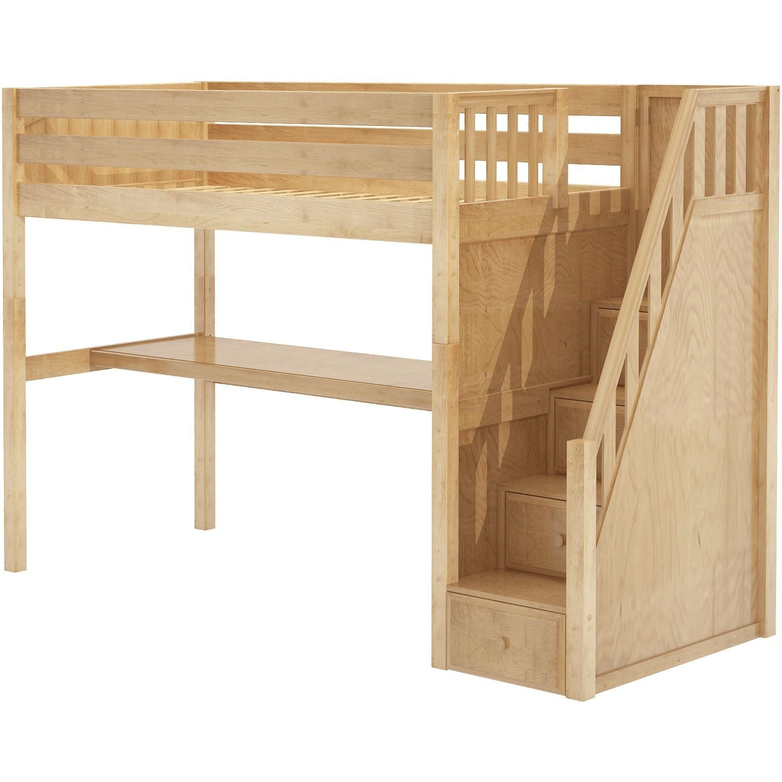 Twin high loft bed shop with stairs