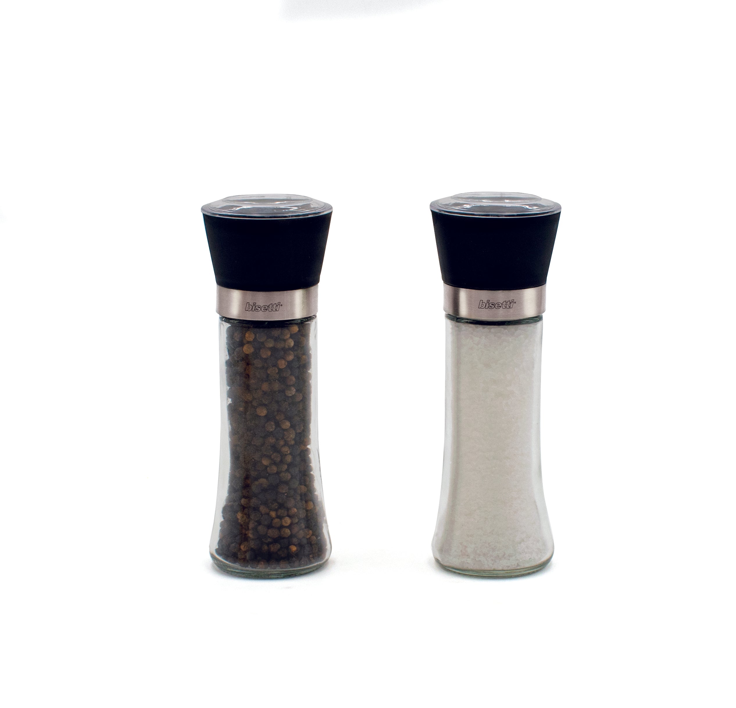 Bisetti Pantelleria Glass Bottle Salt And Pepper Mill 22 cm