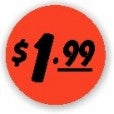 Price Labels $1.29 Labels Red Black Imprint - 1 1/2 Dia 1000 Per Roll