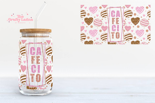 Designer Inspired Iced Coffee Cup - 16 or 20 oz Glass Beer Can GG —  MickeeMariee