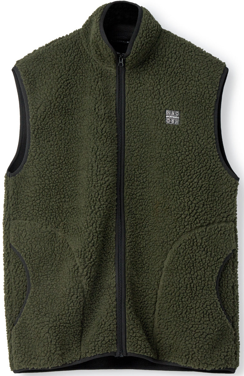 H2o Langli Pile Vest Unisex Xs Grøn