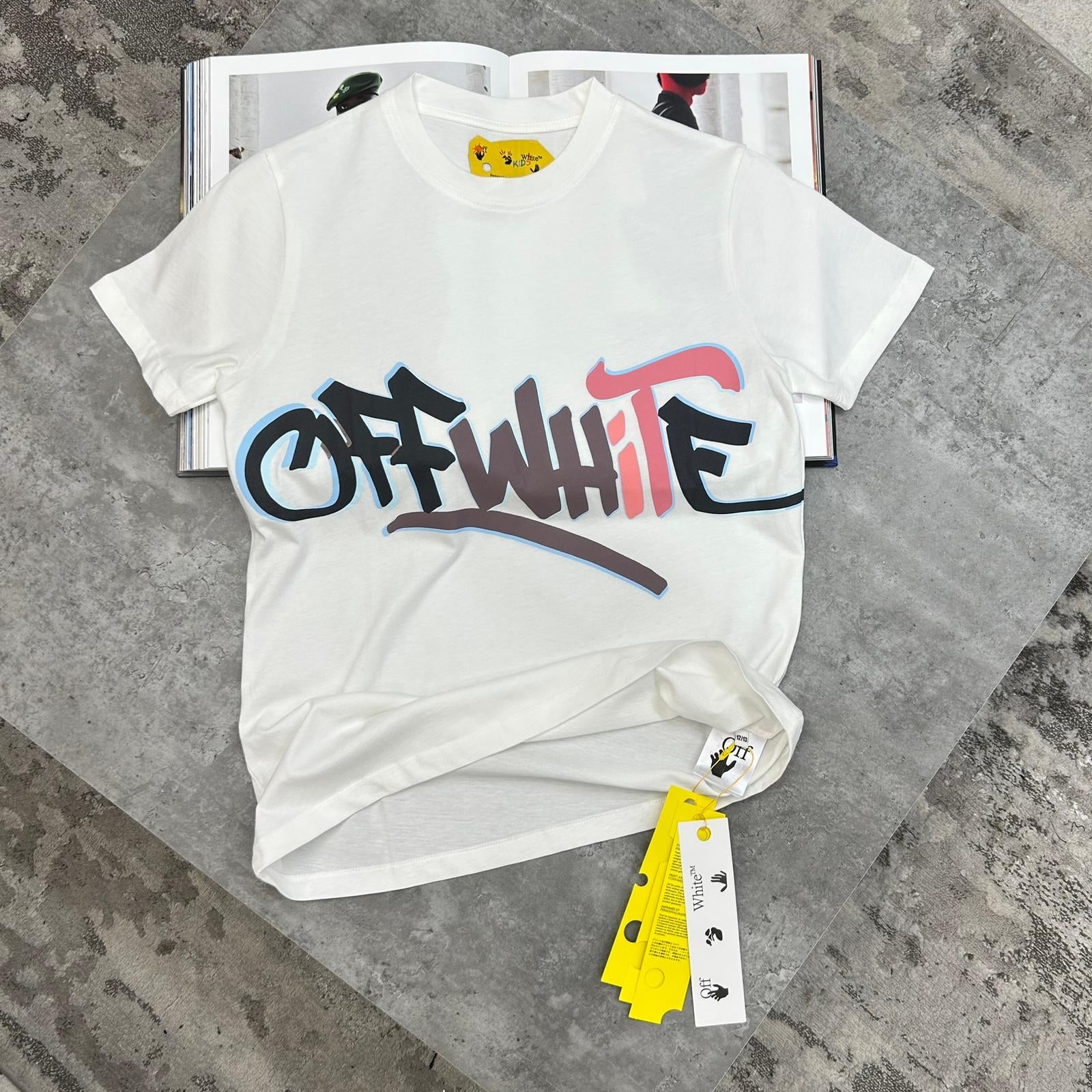 OFF-WHITE: t-shirt for girls - Pink  Off-White t-shirt OGAA001F22JER004  online at