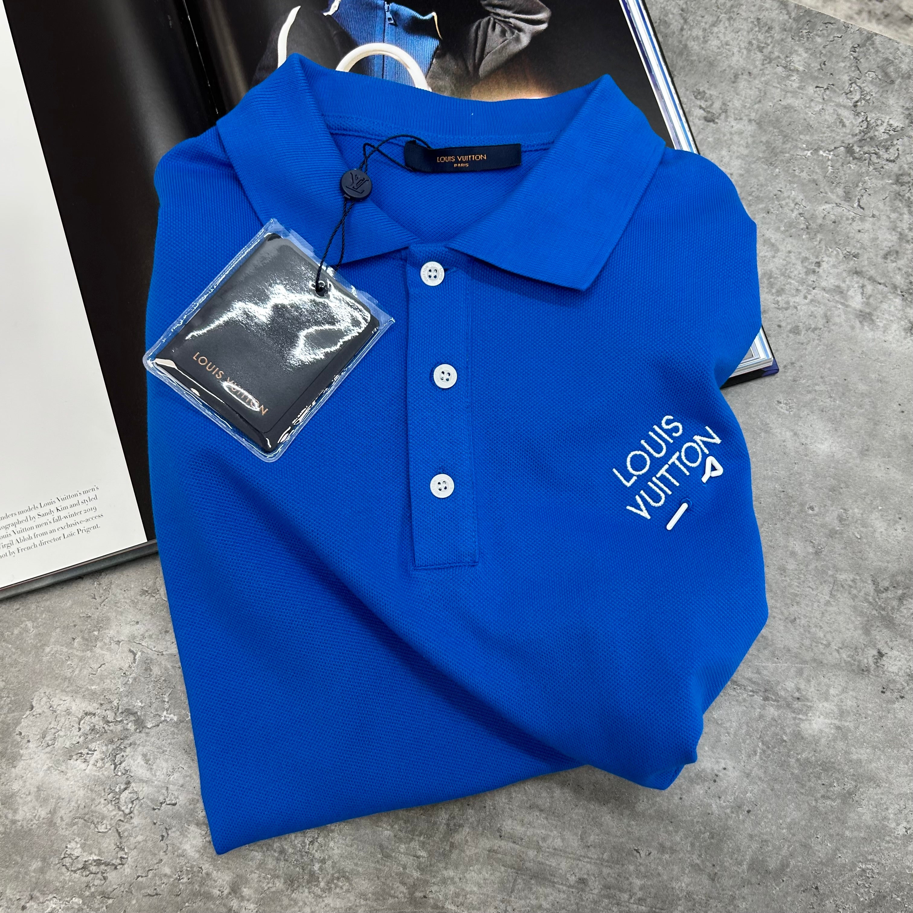 Louis Vuitton 2019 LV Monogram Polo Shirt - Blue Polos, Clothing -  LOU778348