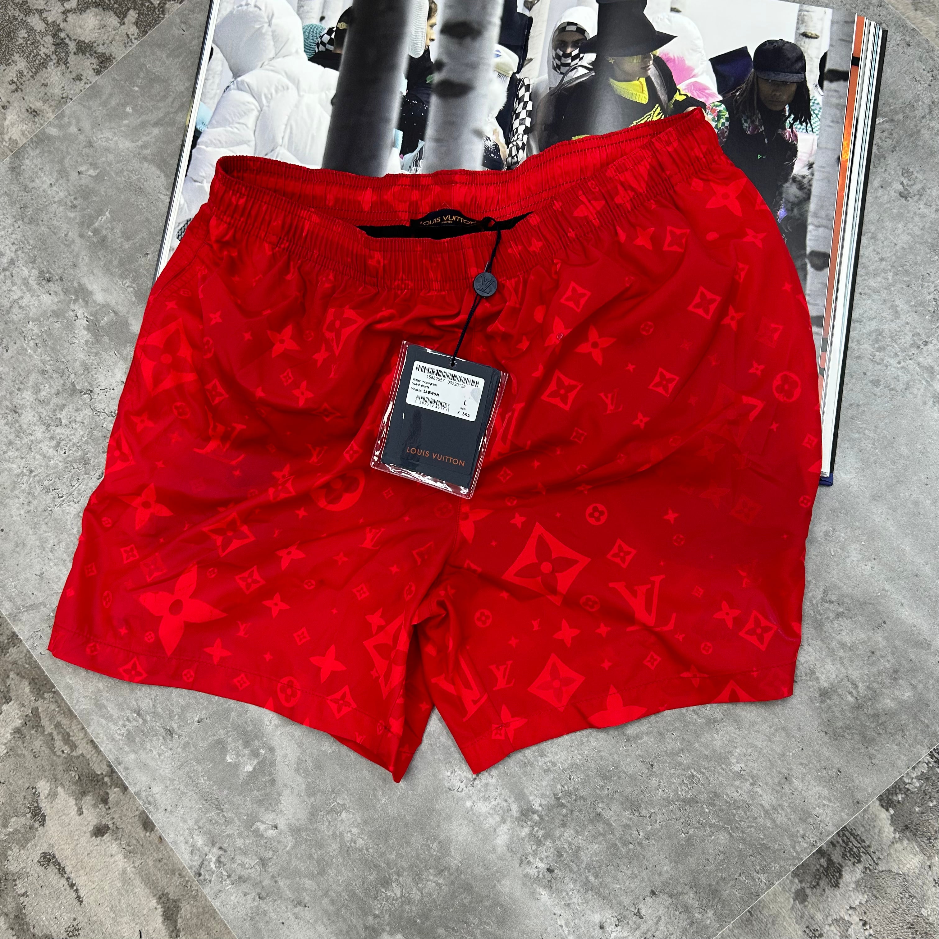 Shop Louis Vuitton MONOGRAM Water Monogram Board Shorts (1A99SS