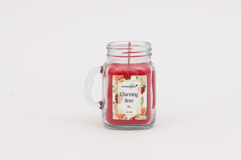 Charming Rose Mason Jar Candle
