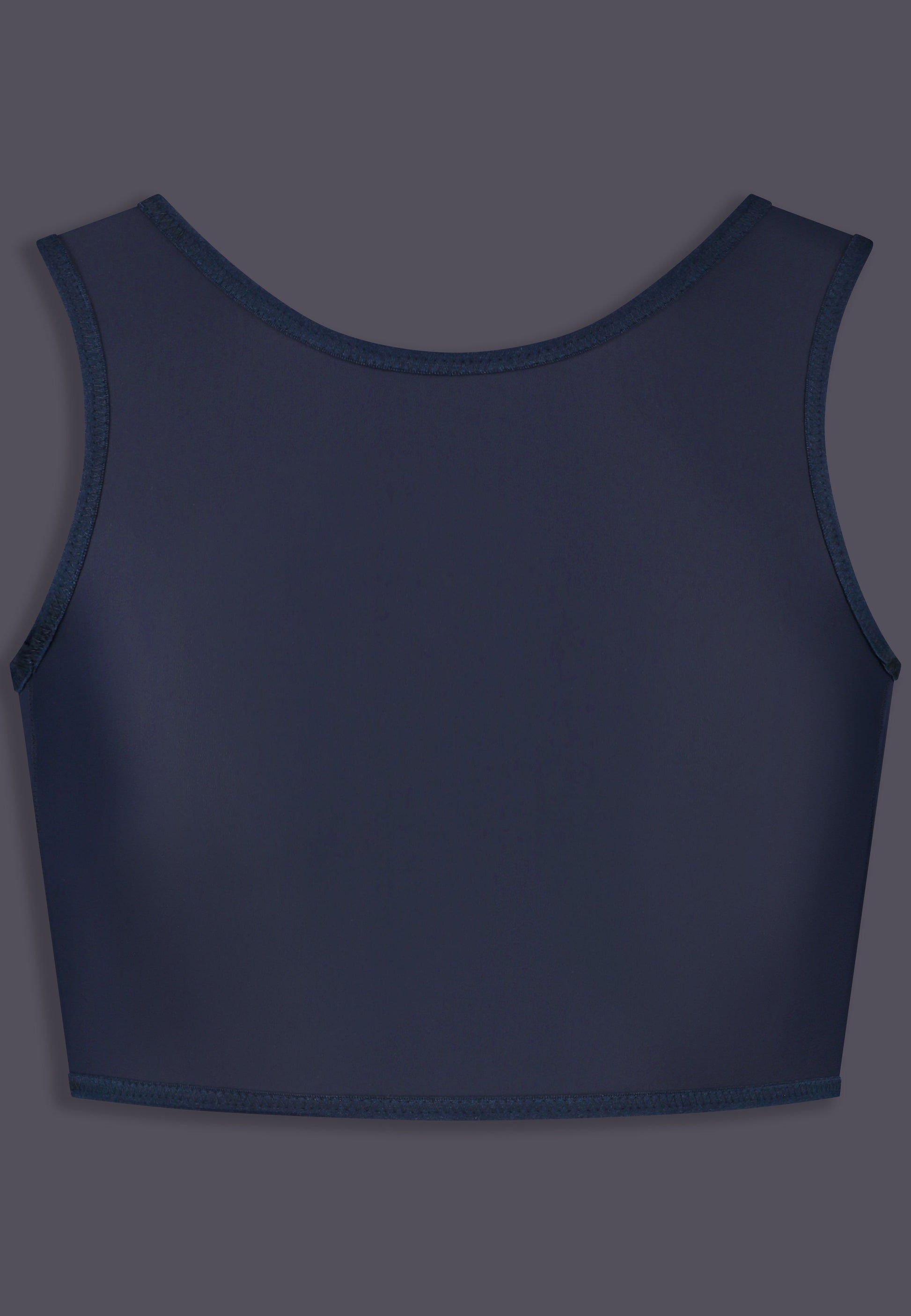 Short binder dark blue front view chest binder dark blue by UNTAG
