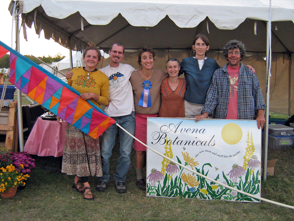 The Avena Botanicals team at our Common Ground Country Fair booth in 2007