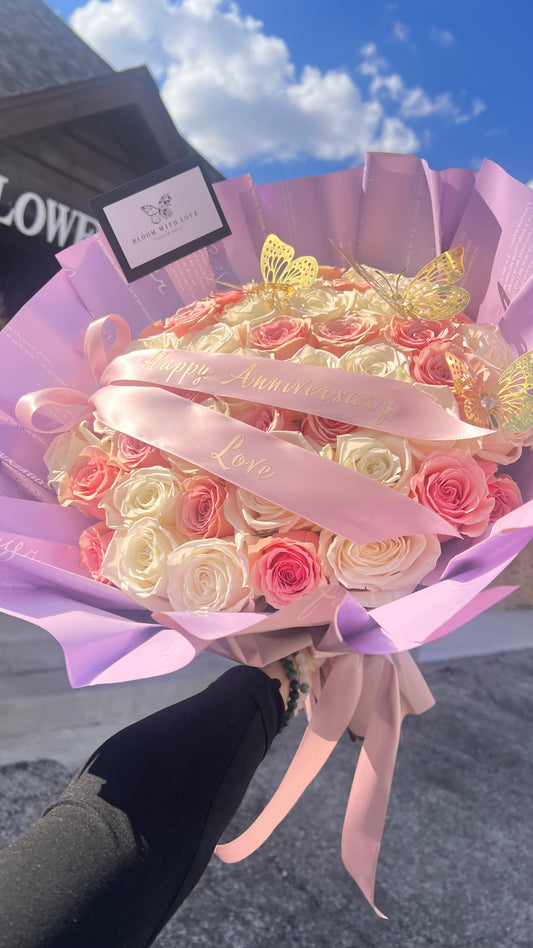 RAMO BUCHON (100 Roses) – REBEL ROSES Flowershop