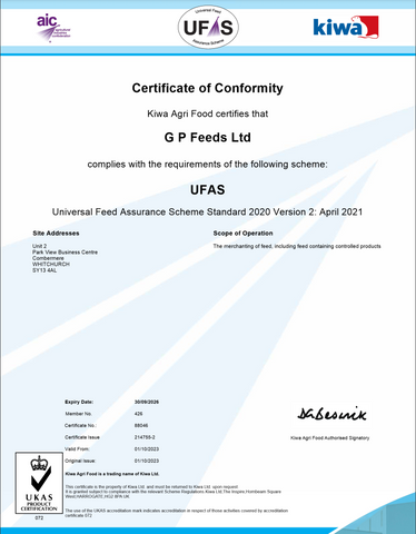 UFAS Certificate of Conformity