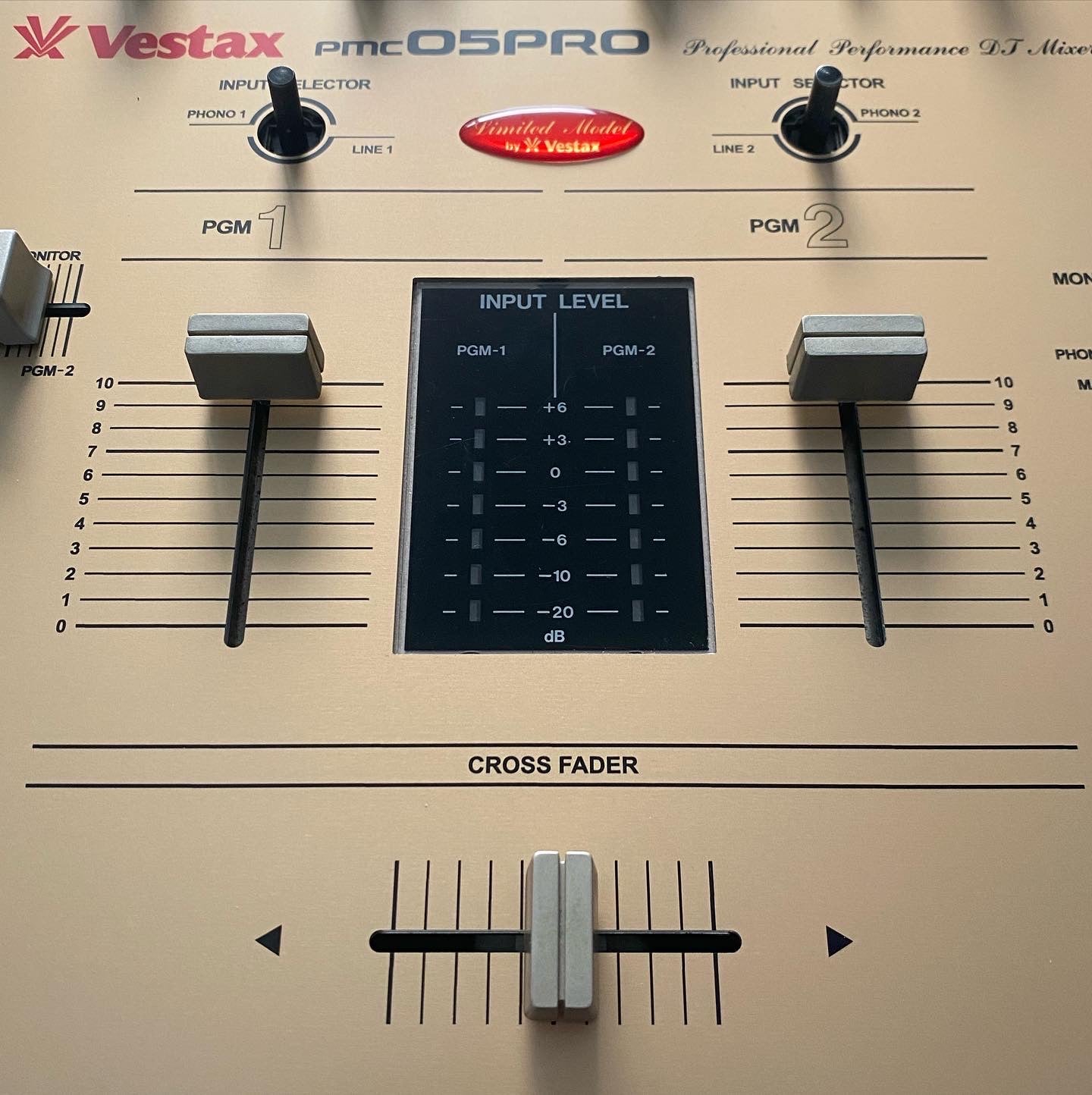 Vestax PMC-05 Pro Q Limited Edition Gold Reproduction Faceplate