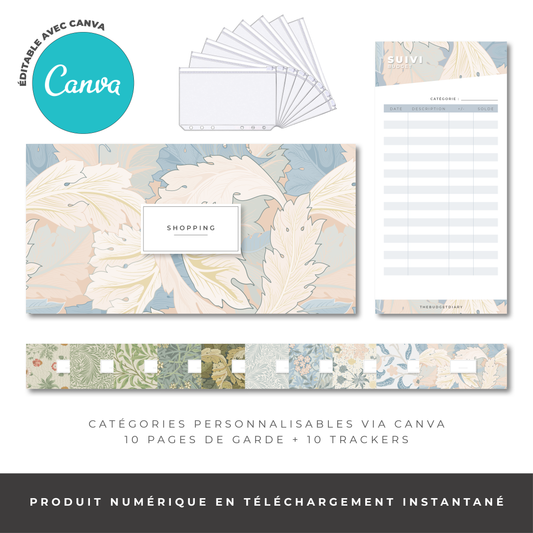 Enveloppe Budget pour classeur A6 - Floral (digital) – Budget Diary