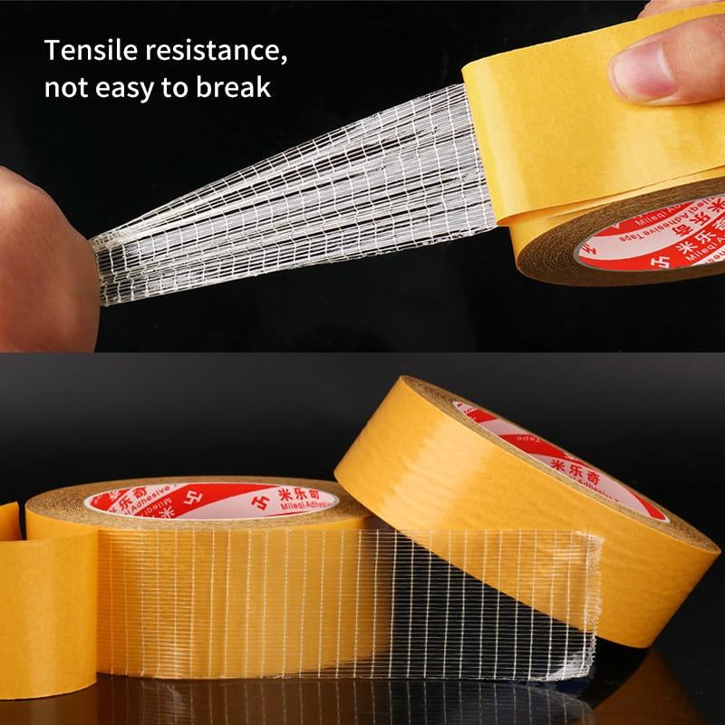 (🔥Last Day Promotion- SAVE 48% OFF)Strong Adhesive Double-sided Fiberglass Mesh Tape(BUY 2 GET 1 FREE NOW)