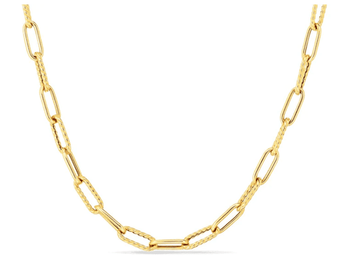  Roberto Coin Yellow Gold Paperclip Link Chain