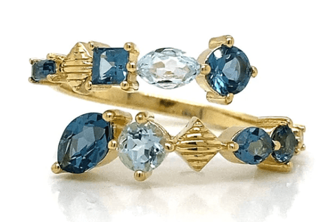 Sloane Street Blue Topaz Wrap Around Ring