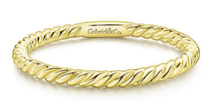 Gabriel & Co. 14-Karat Twisted Rope Stackable Ring