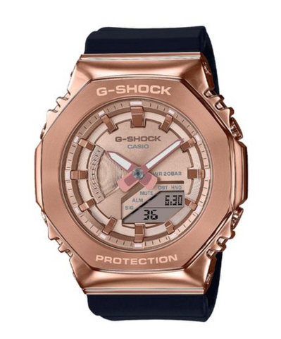 G-Shock Rose-Tone Stainless Steel and Resin Analog & Digital Quartz Womens Watch