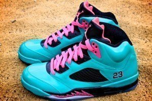 Jordan V South Beach Custom Sneakers