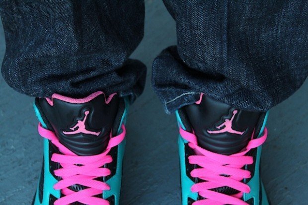 Jordan V South Beach Custom Sneakers